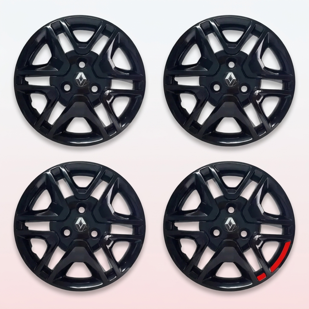 Tapones negros para Kwid (4 piezas) - Renault ref KWID-TAPO-4P-2
